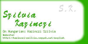 szilvia kazinczi business card